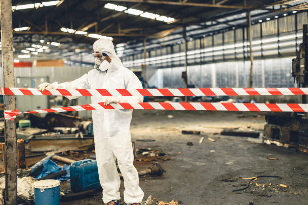 Professional Sewage Cleanup technician working in Wheat Ridge, CO